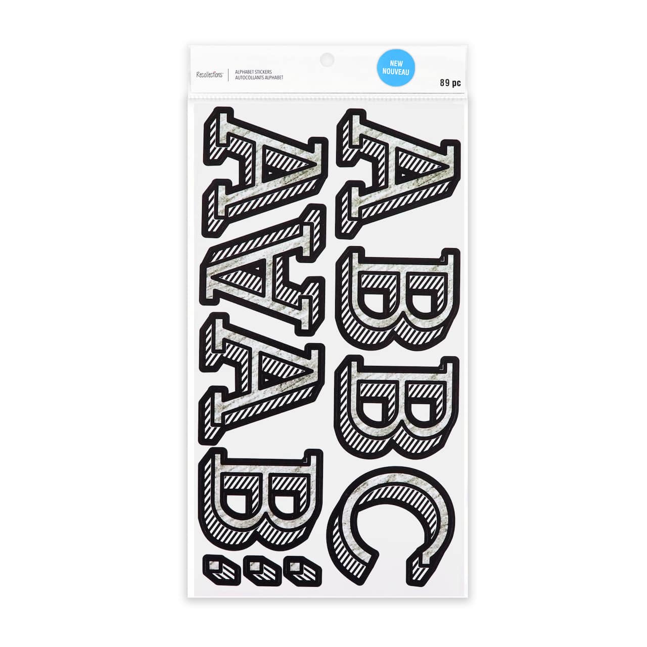 12 Pack: Shadow Alphabet Stickers by Recollections™